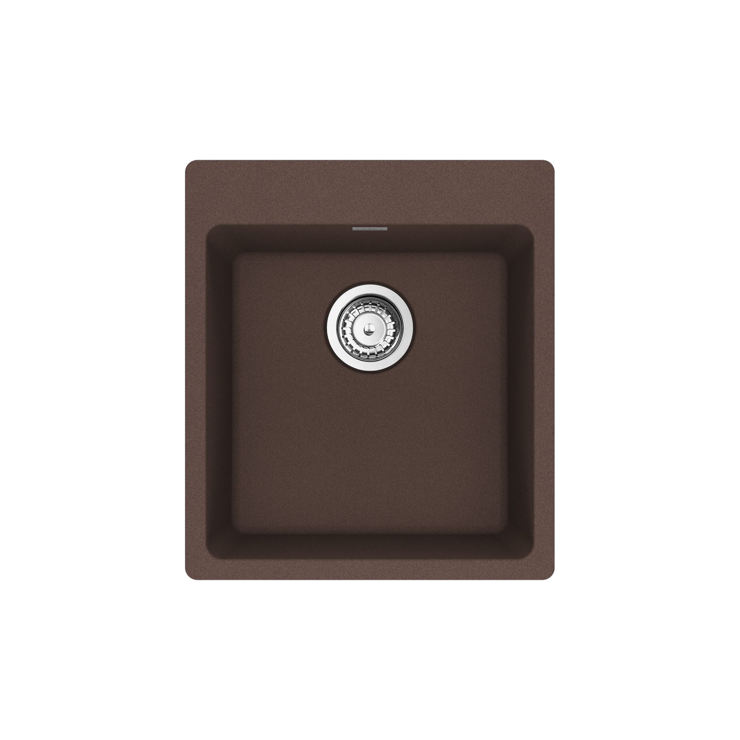 FRANKE MAG61015-MOC-S Maris Dual Mount 17.31-in x 19.69-in Granite Single Bowl Bar / Prep Sink in Mocha In Mocha