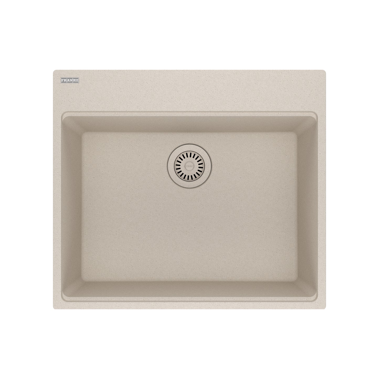 FRANKE MAG61023-CHA Maris Topmount 25-in x 22-in Granite Single Bowl Kitchen Sink in Champagne In Champagne