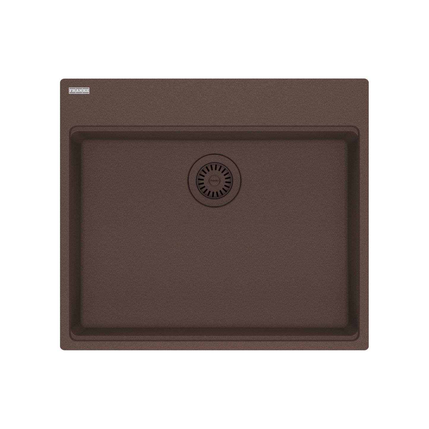 FRANKE MAG61023ADA-MOC Maris Topmount 25-in x 22-in Granite ADA Single Bowl Kitchen Sink in Mocha In Mocha