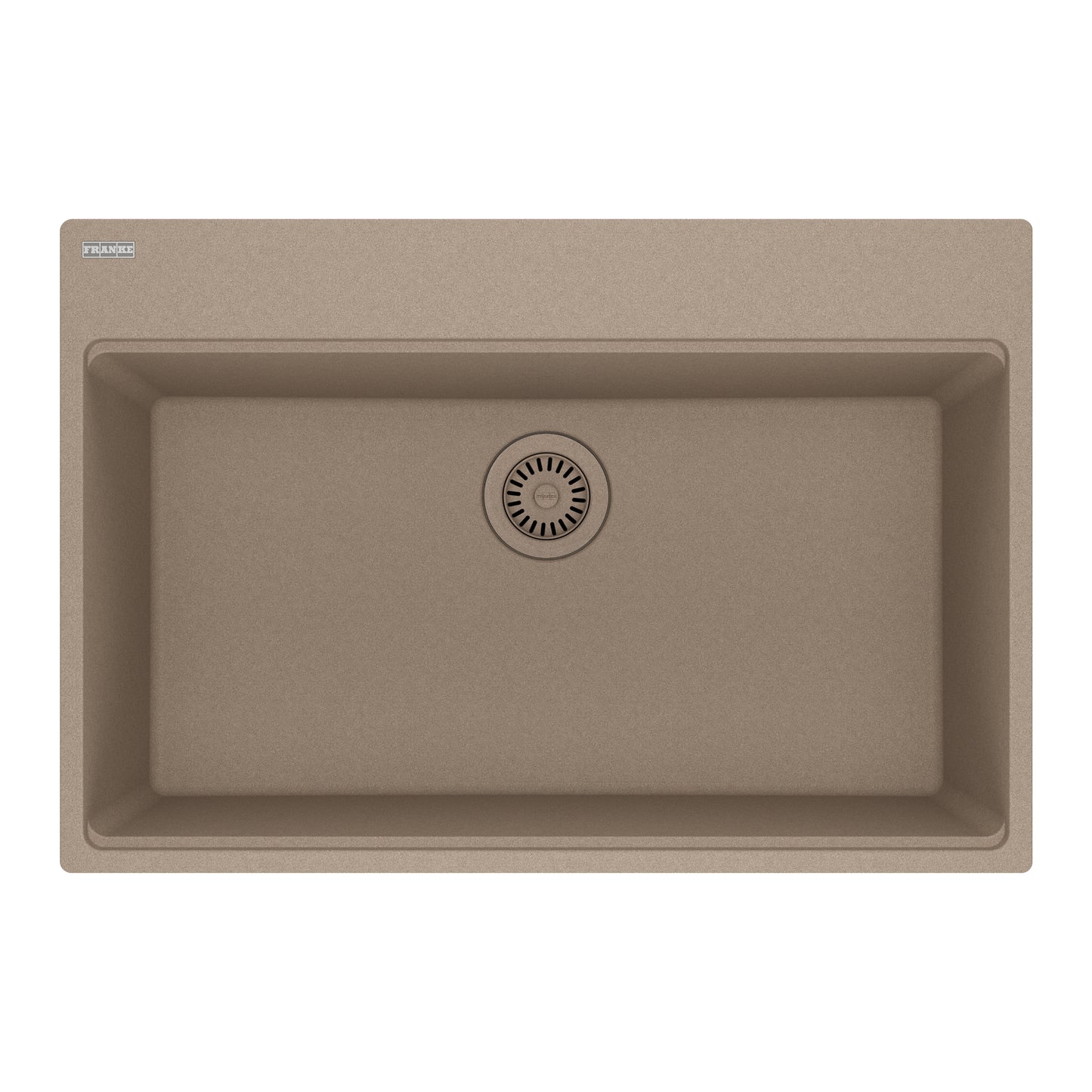 FRANKE MAG61029-OYS Maris Topmount 31-in x 20.88-in Granite Single Bowl Kitchen Sink in Oyster In Oyster