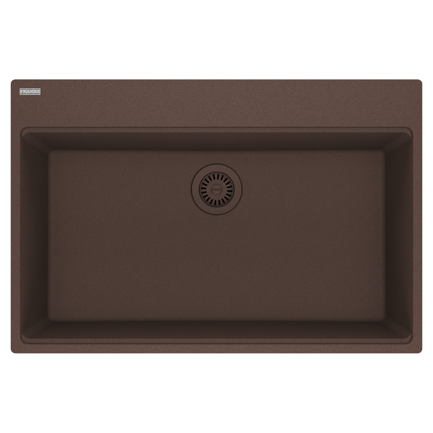 FRANKE MAG61031-MOC Maris Topmount 33-in x 22-in Granite Single Bowl Kitchen Sink in Mocha In Mocha