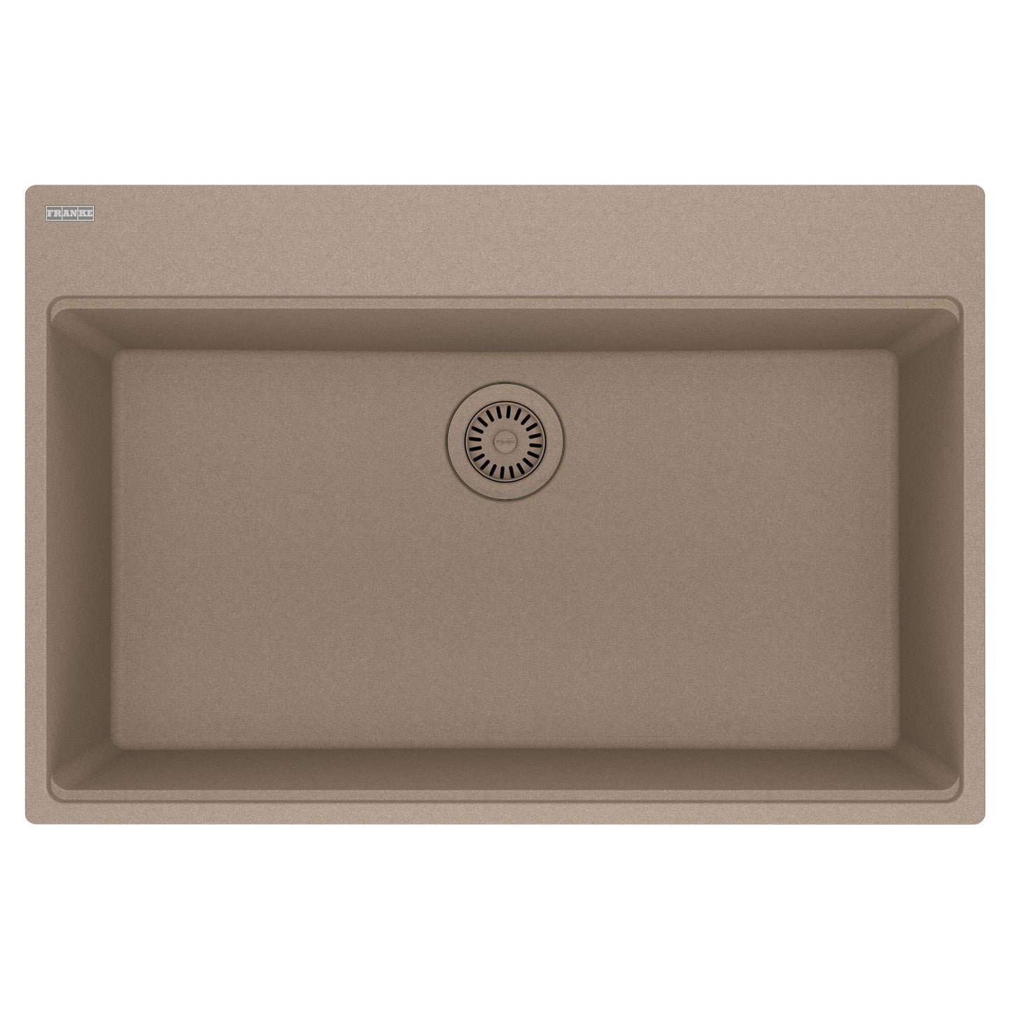 FRANKE MAG61031-OYS Maris Topmount 33-in x 22-in Granite Single Bowl Kitchen Sink in Oyster In Oyster