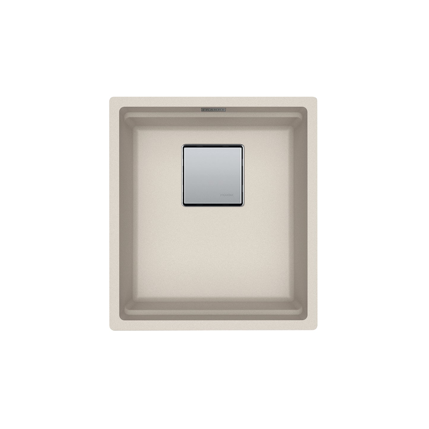 FRANKE PKG11014CHA Peak 16.1-in. x 18.1-in. Granite Undermount Single Bowl Kitchen Sink in Champagne