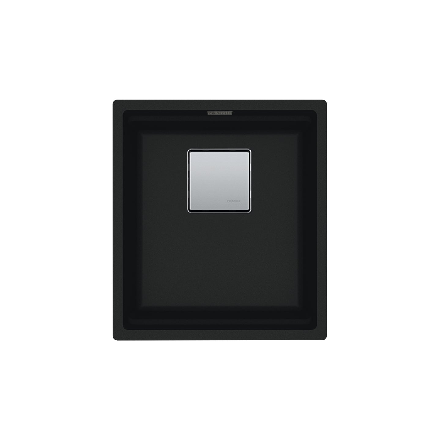 FRANKE PKG11014MBK Peak 16.1-in. x 18.1-in. Matte Black Granite Undermount Single Bowl Kitchen Sink - PKG11014MBK In Matte Black