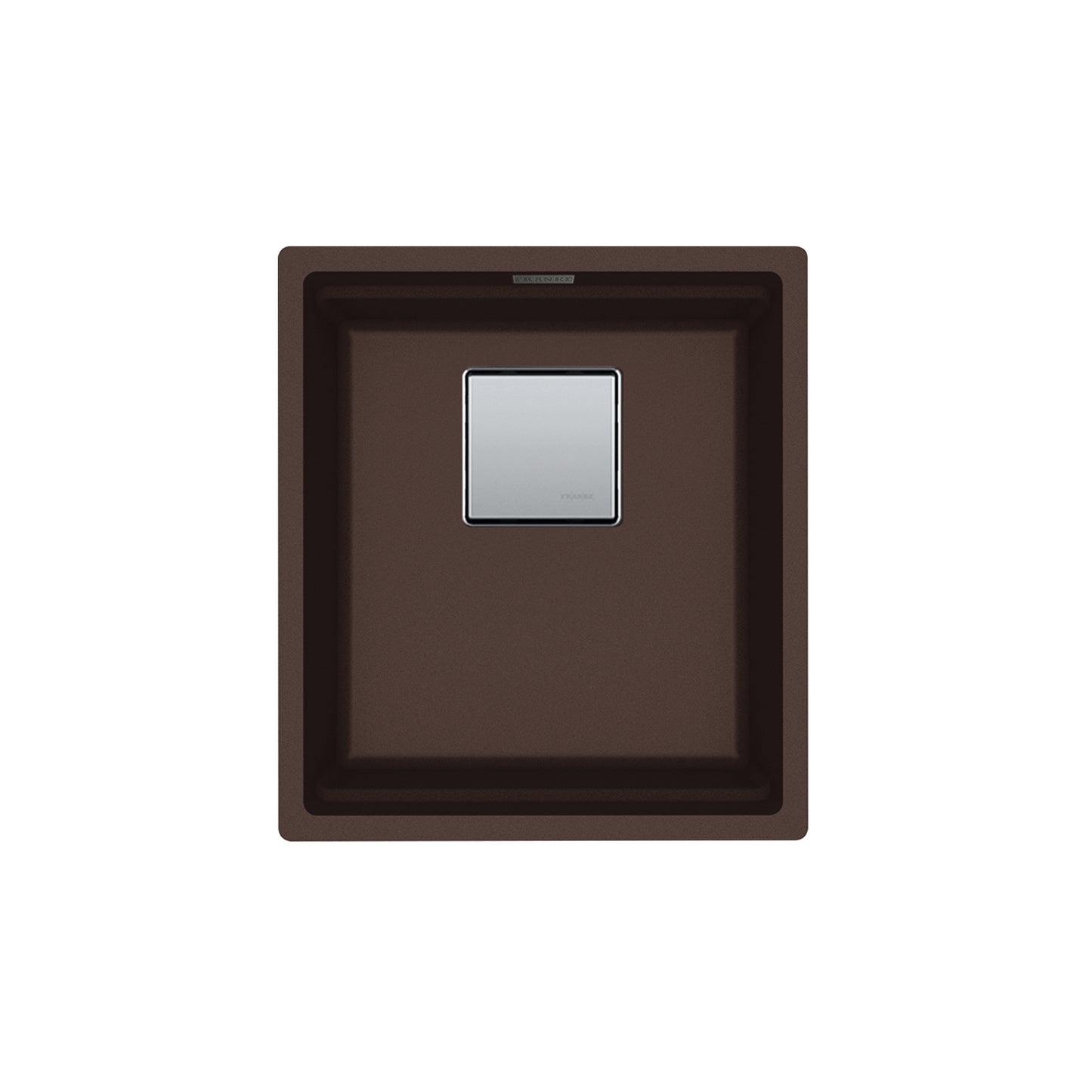 FRANKE PKG11014MOC Peak 16.1-in. x 18.1-in. Mocha Granite Undermount Single Bowl Kitchen Sink - PKG11014MOC In Mocha