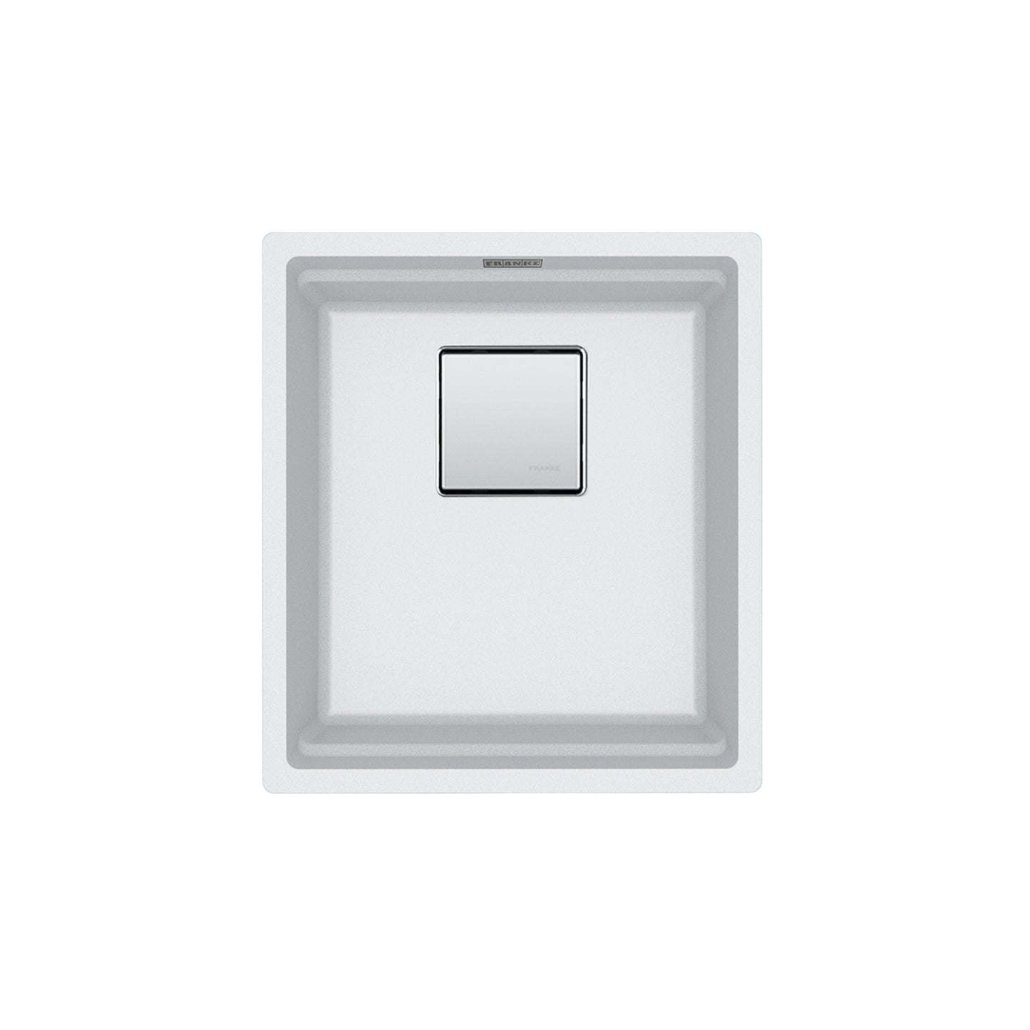 FRANKE PKG11014PWT Peak 16.1-in. x 18.1-in. Polar White Granite Undermount Single Bowl Kitchen Sink - PKG11014PWT In Polar White