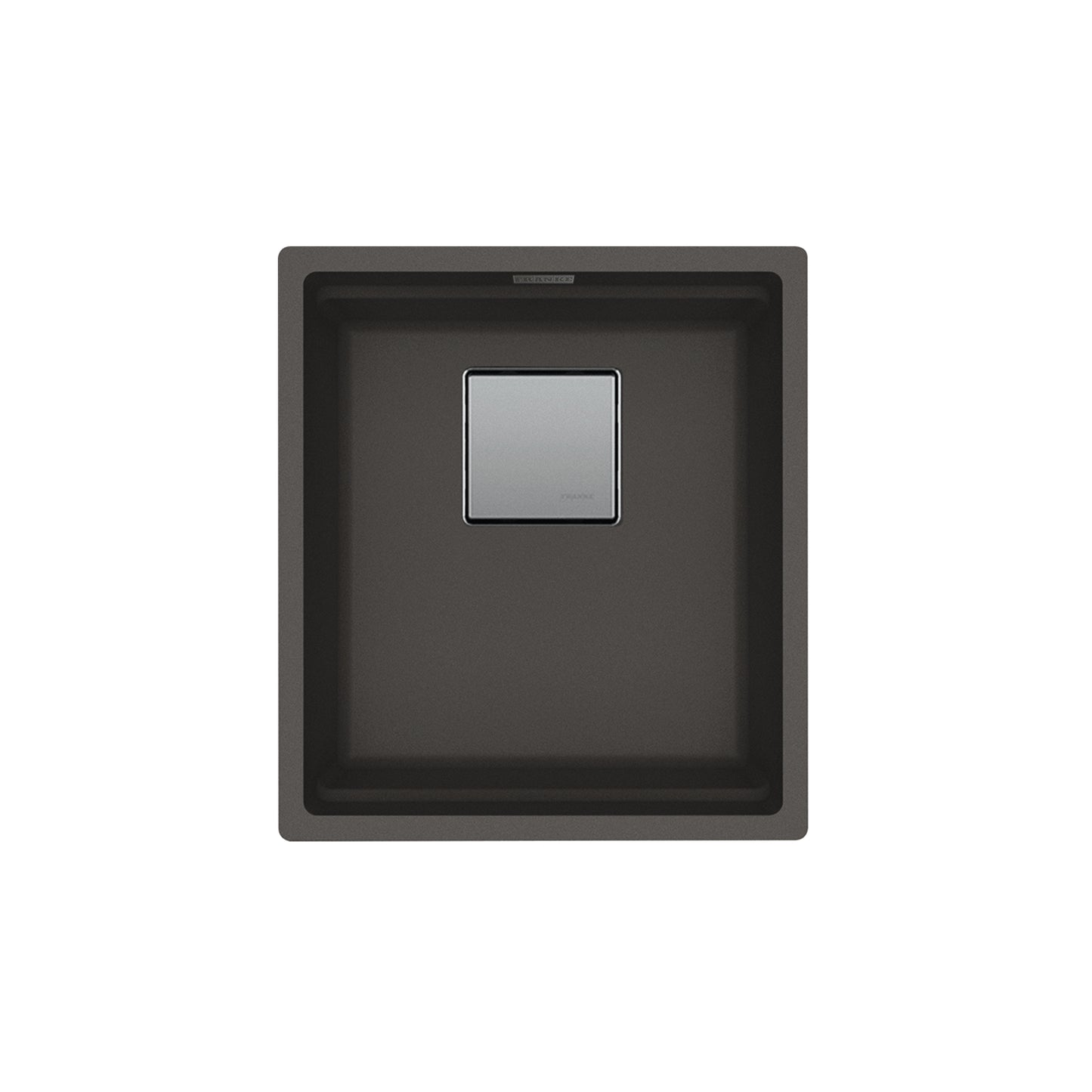 FRANKE PKG11014SLG Peak 16.1-in. x 18.1-in. Granite Undermount Single Bowl Kitchen Sink in Slate Grey