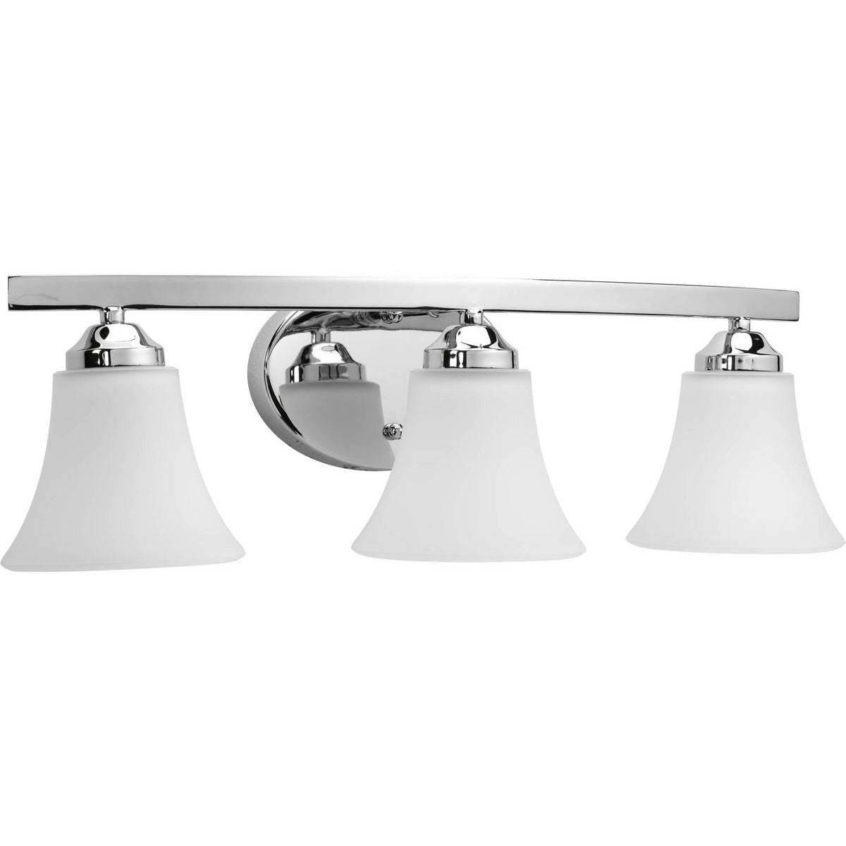 PROGRESS LIGHTING P2010-15 Polished Chrome Adorn Collection Three-Light Polished Chrome Etched Glass Traditional Bath Vanity Light