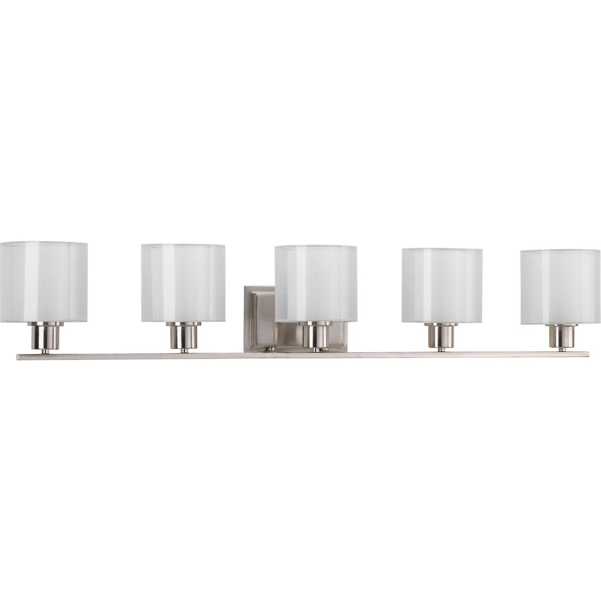 PROGRESS LIGHTING P2081-09 Brushed Nickel Invite Collection Five-Light Bath & Vanity