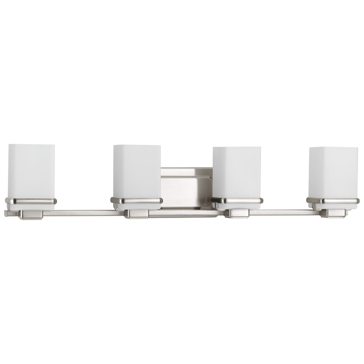 PROGRESS LIGHTING P2196-09 Brushed Nickel Metric Collection Four-Light Bath & Vanity