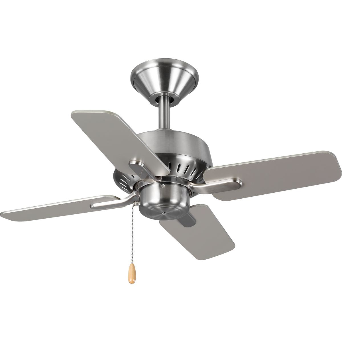 PROGRESS LIGHTING P250008-009 Brushed Nickel Drift Collection 32" Four-Blade Ceiling Fan