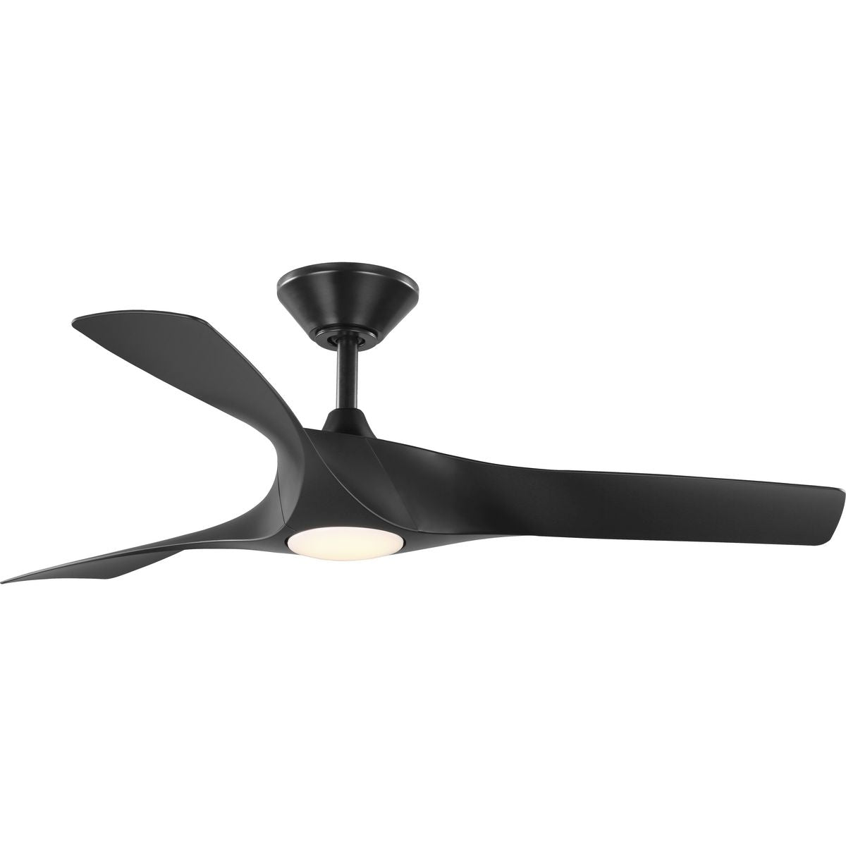 PROGRESS LIGHTING P250060-031-30 Black Ryne Collection 52" 3-Blade Matte Black LED Transitional Indoor/Outdoor DC Ceiling Fan