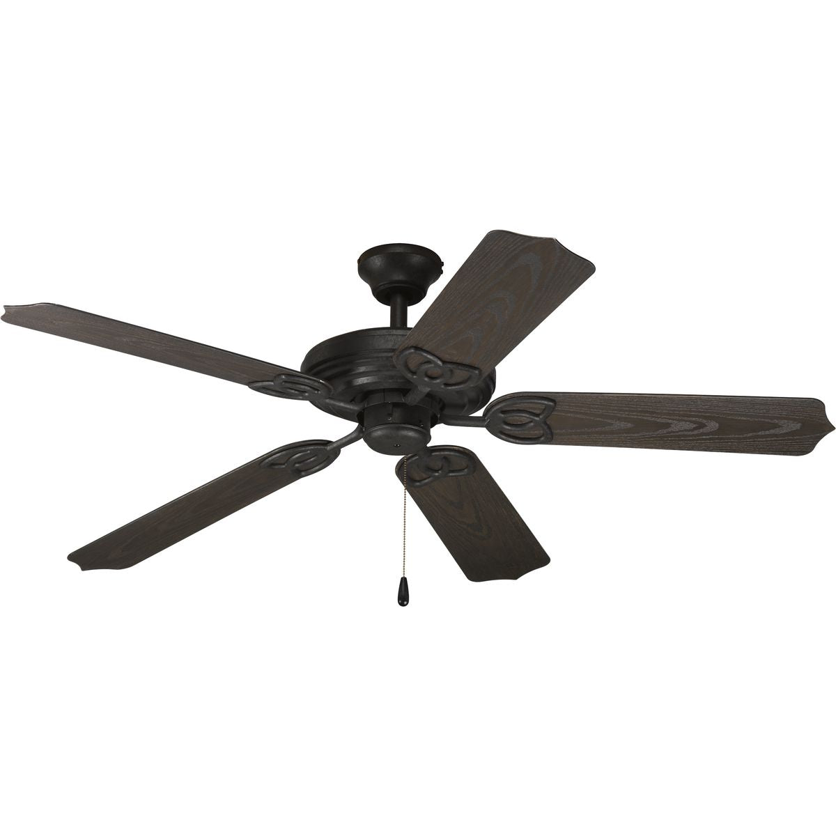 PROGRESS LIGHTING P2502-80 Forged Black AirPro Collection 52" Five-Blade Indoor/Outdoor Ceiling Fan
