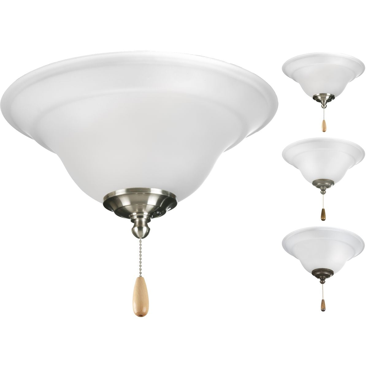 PROGRESS LIGHTING P2628-01WB Unfinished Trinity Collection Two-Light Ceiling Fan Light