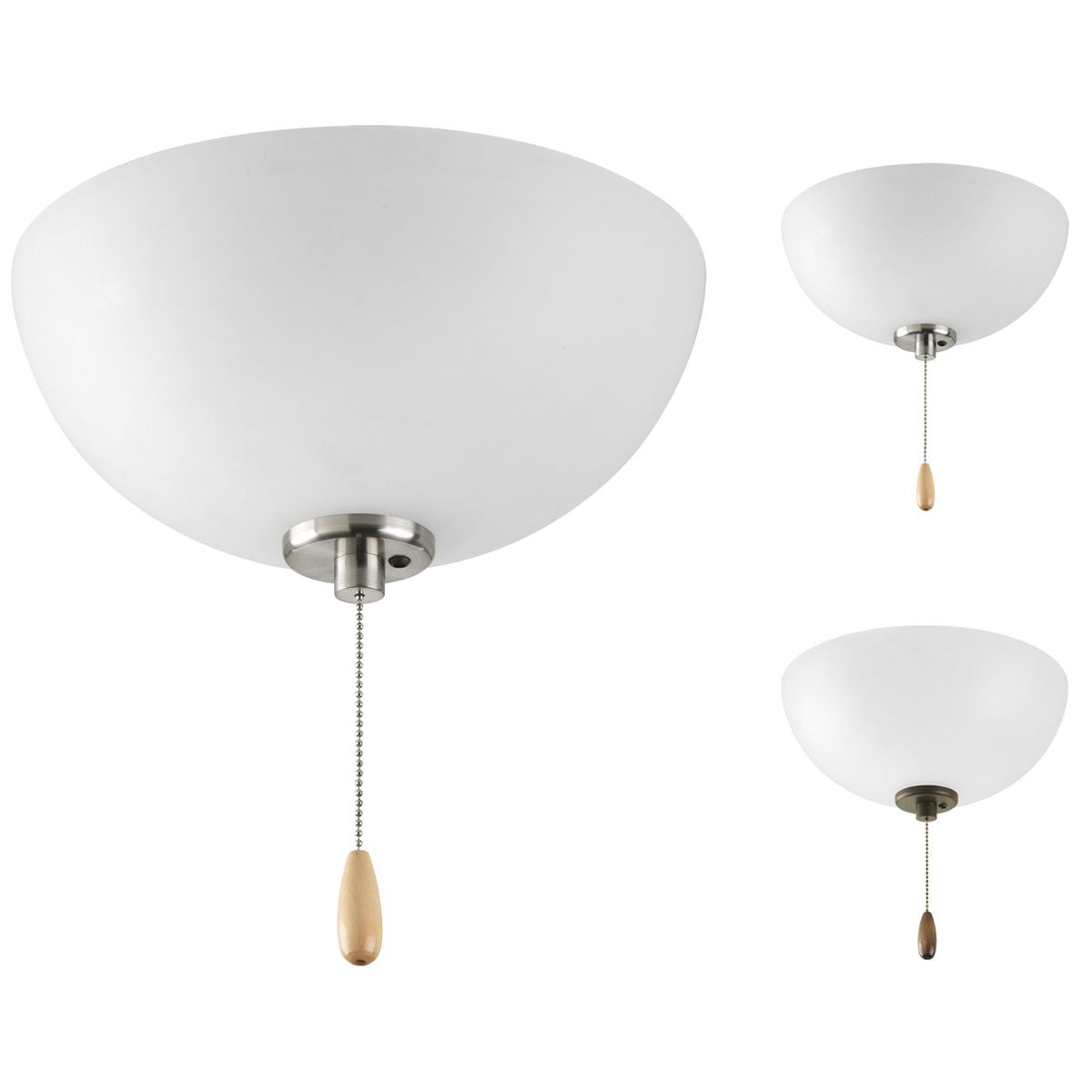 PROGRESS LIGHTING P2650-01WB Antique Bronze;Brushed Nickel Bravo Collection Two-Light Ceiling Fan Light