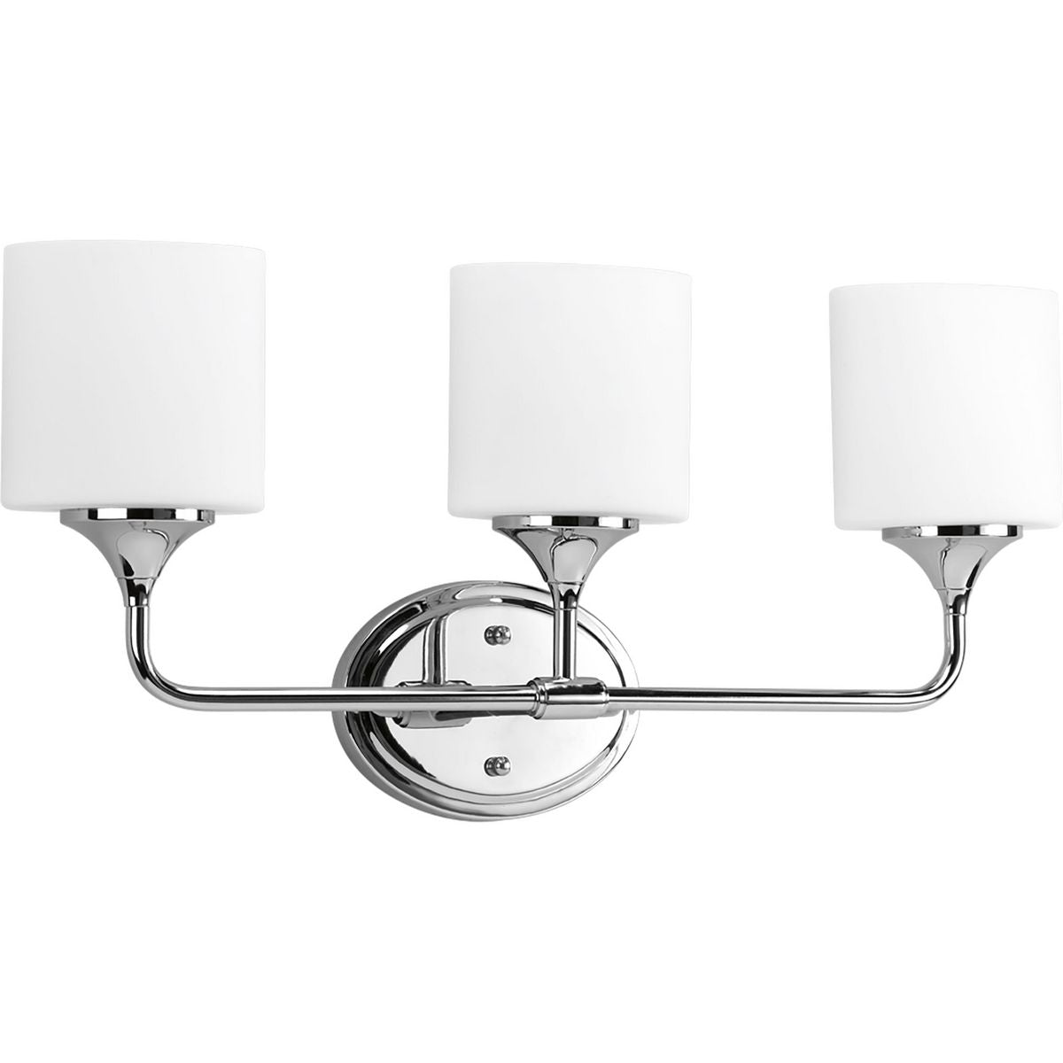 PROGRESS LIGHTING P2803-15 Polished Chrome Lynzie Collection Three-Light Polished Chrome Etched Opal Glass Modern Bath Vanity Light