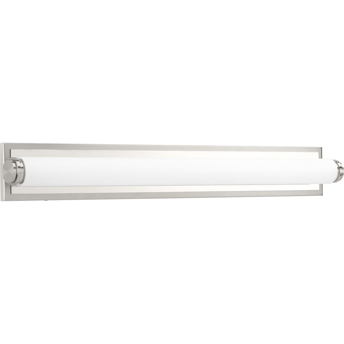 PROGRESS LIGHTING P300094-009-30 Brushed Nickel Concourse LED Collection 36" Brushed Nickel Etched White Glass Modern Bath Vanity Light