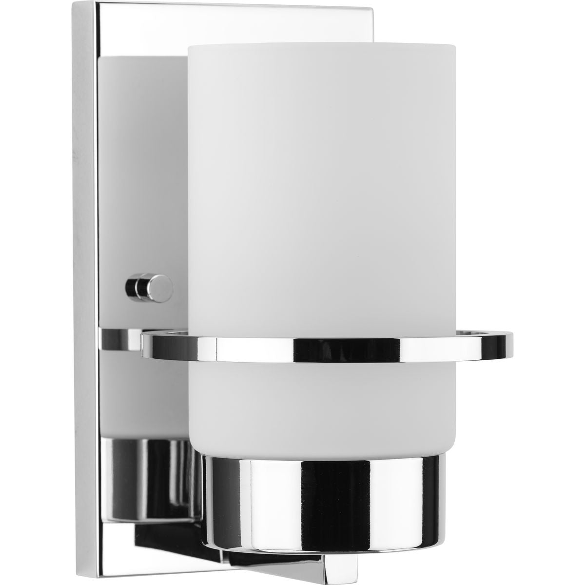 PROGRESS LIGHTING P300413-015 Polished Chrome Reiss Collection One-Light Modern Farmhouse Polished Chrome Vanity Light