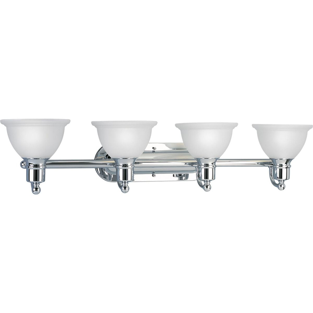 PROGRESS LIGHTING P3164-15 Polished Chrome Madison Collection Four-Light Polished Chrome Etched Glass Traditional Bath Vanity Light
