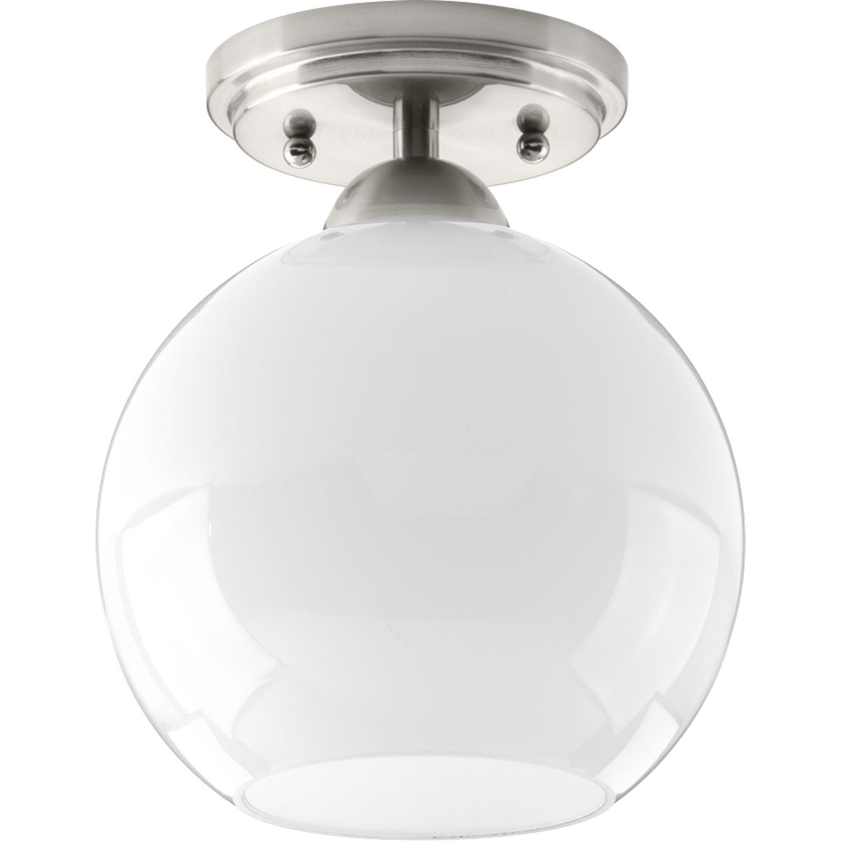 PROGRESS LIGHTING P350075-009 Brushed Nickel Carisa Collection 7-3/8" Flush Mount