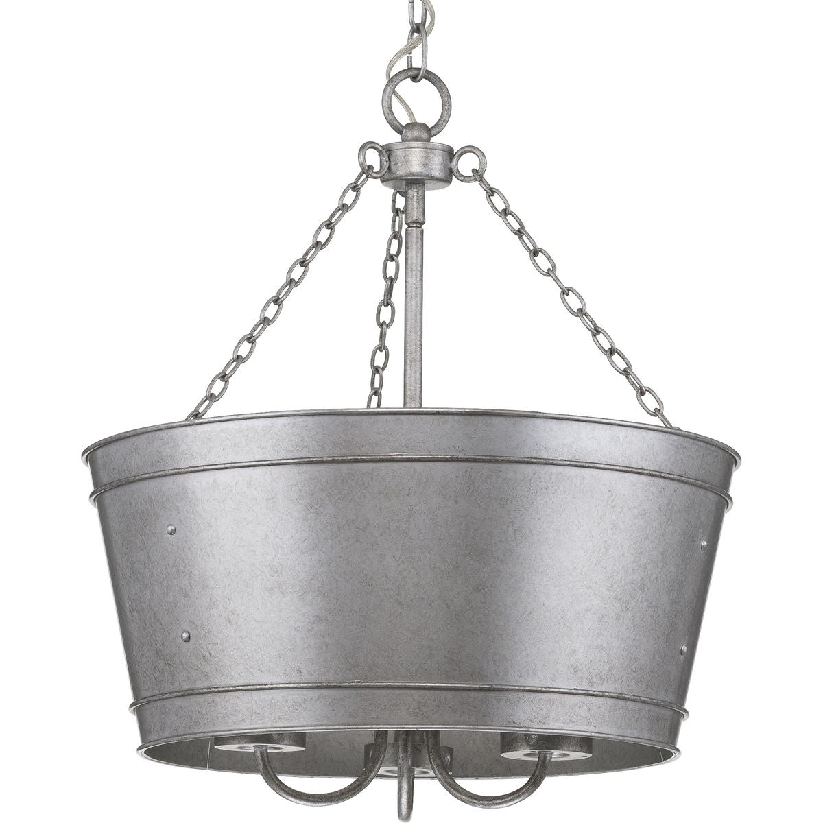 PROGRESS LIGHTING P500227-141 Galvanized Finish Galveston Collection Galvanized Three-Light Outdoor Pendant
