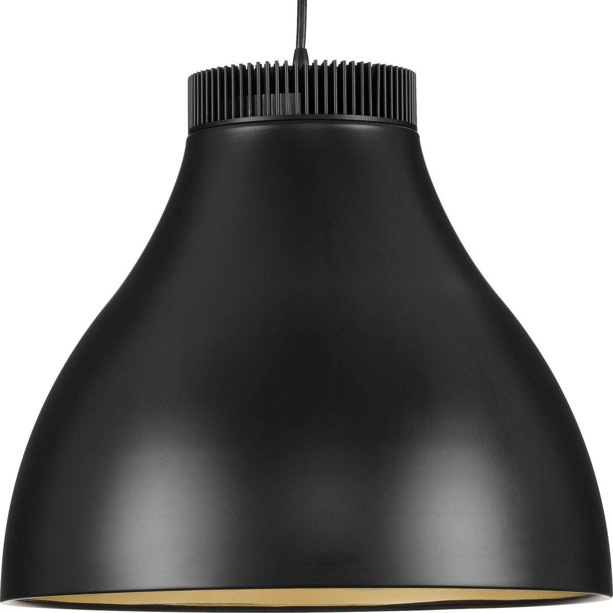 PROGRESS LIGHTING P500373-31M-30 Matte Black Radian LED Collection Modern Matte Black Metal Pendant