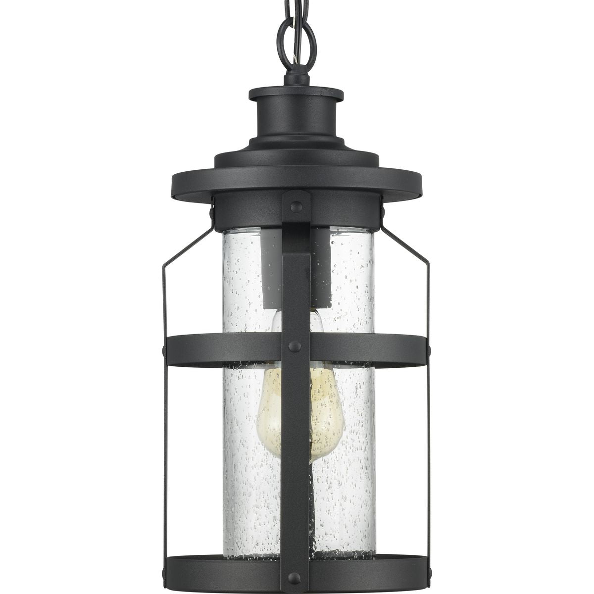 PROGRESS LIGHTING P550031-031 Textured Black Haslett Collection One-Light Hanging Lantern