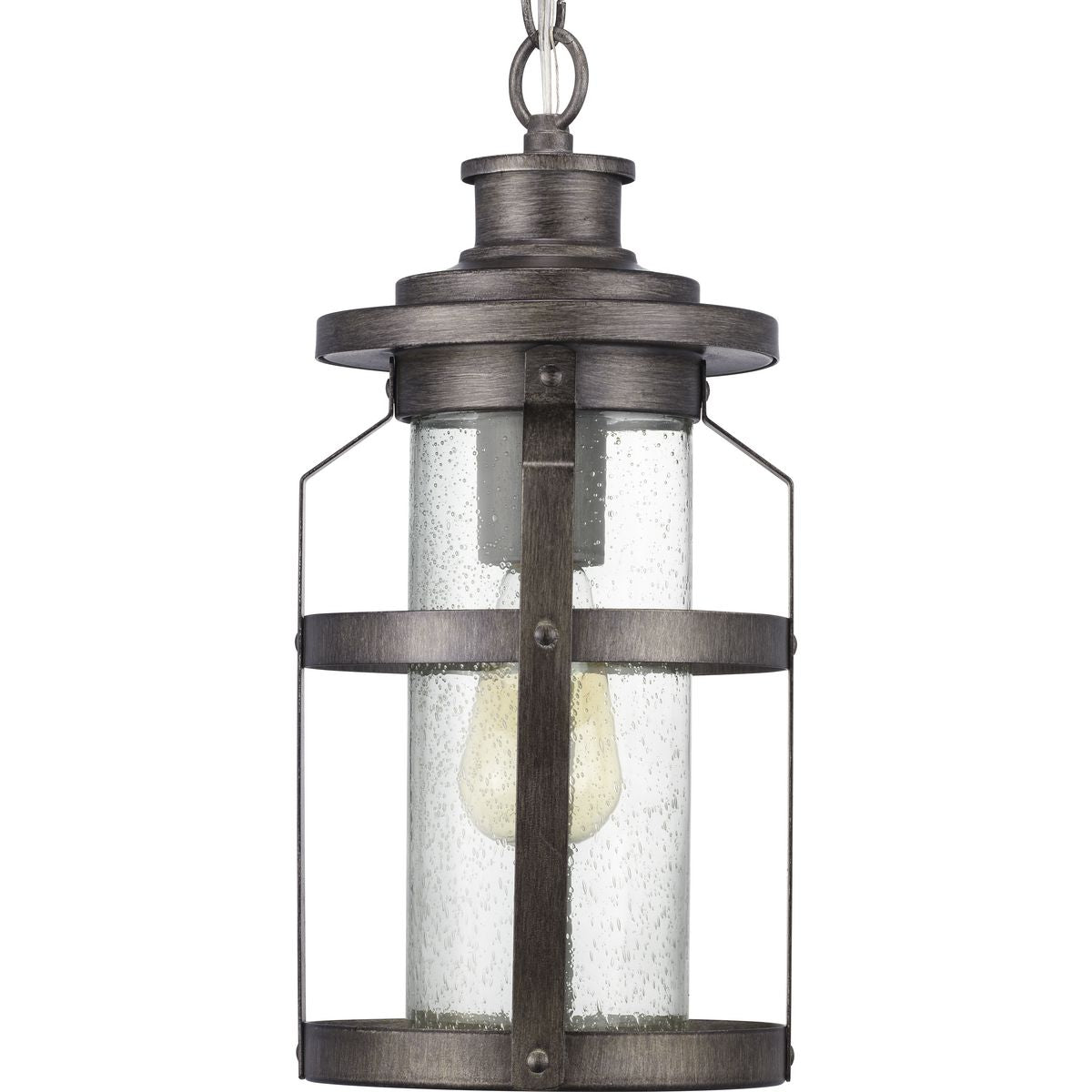 PROGRESS LIGHTING P550031-103 Antique Pewter Haslett Collection One-Light Hanging Lantern