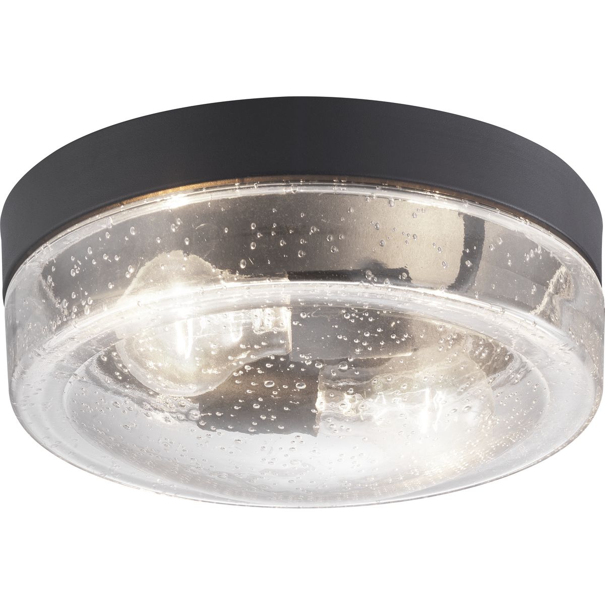 PROGRESS LIGHTING P550042-031 Textured Black Weldon Collection Two-Light Flush Mount