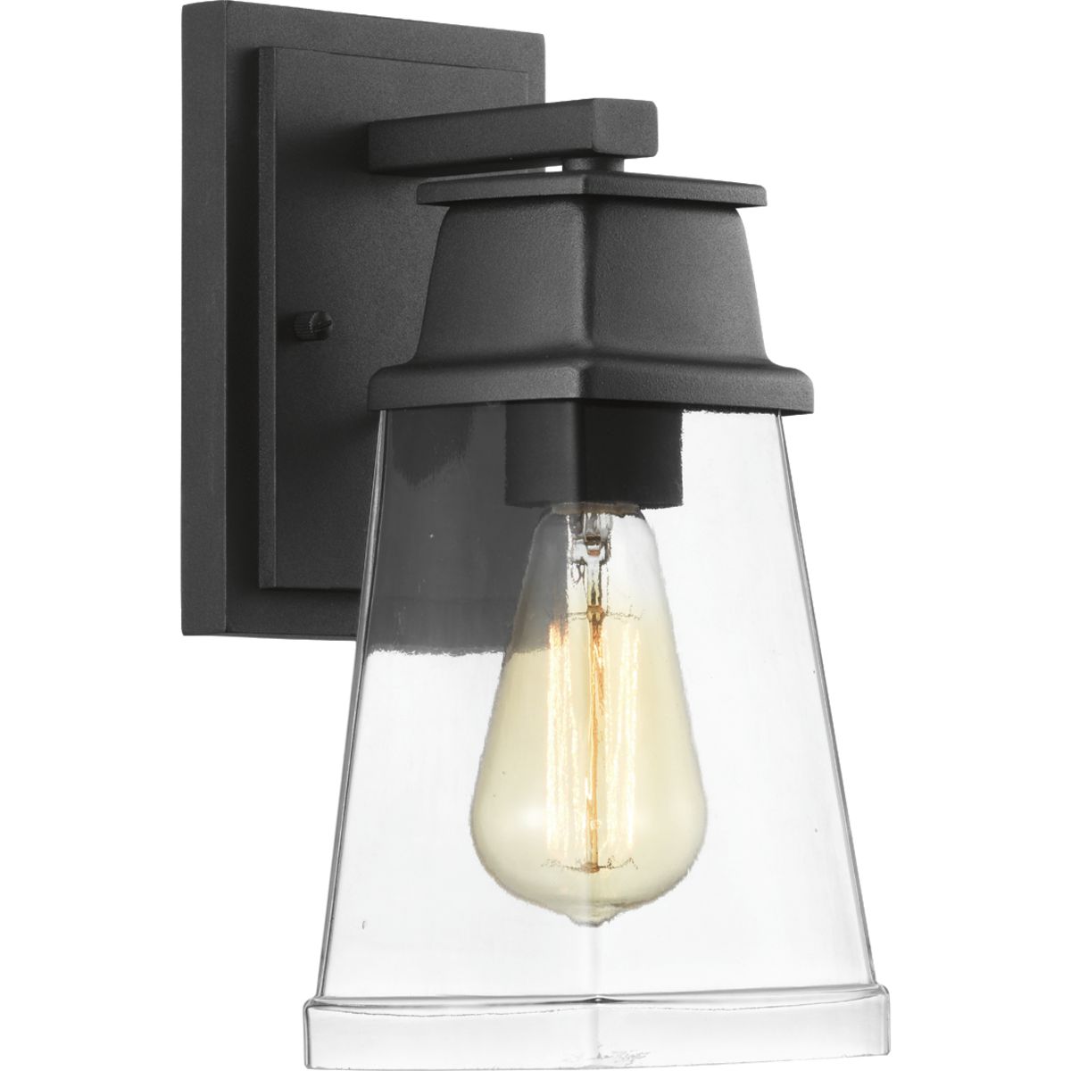 PROGRESS LIGHTING P560099-031 Textured Black Greene Ridge Collection One-Light Small Wall Lantern