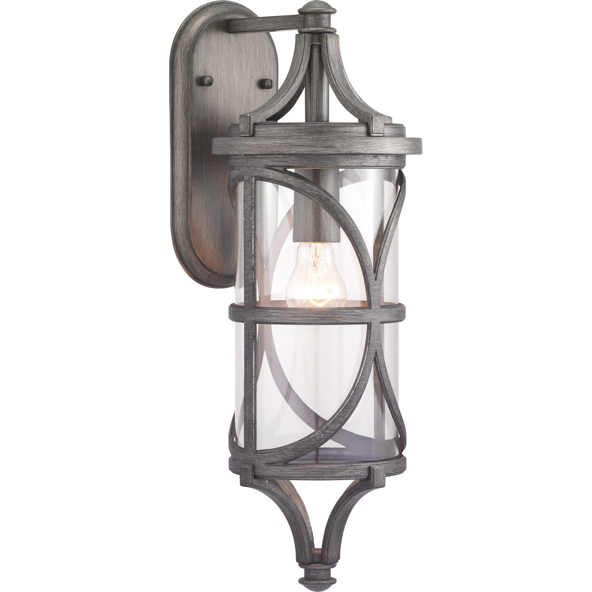 PROGRESS LIGHTING P560117-103 Antique Pewter Morrison Collection One-Light Medium Wall Lantern