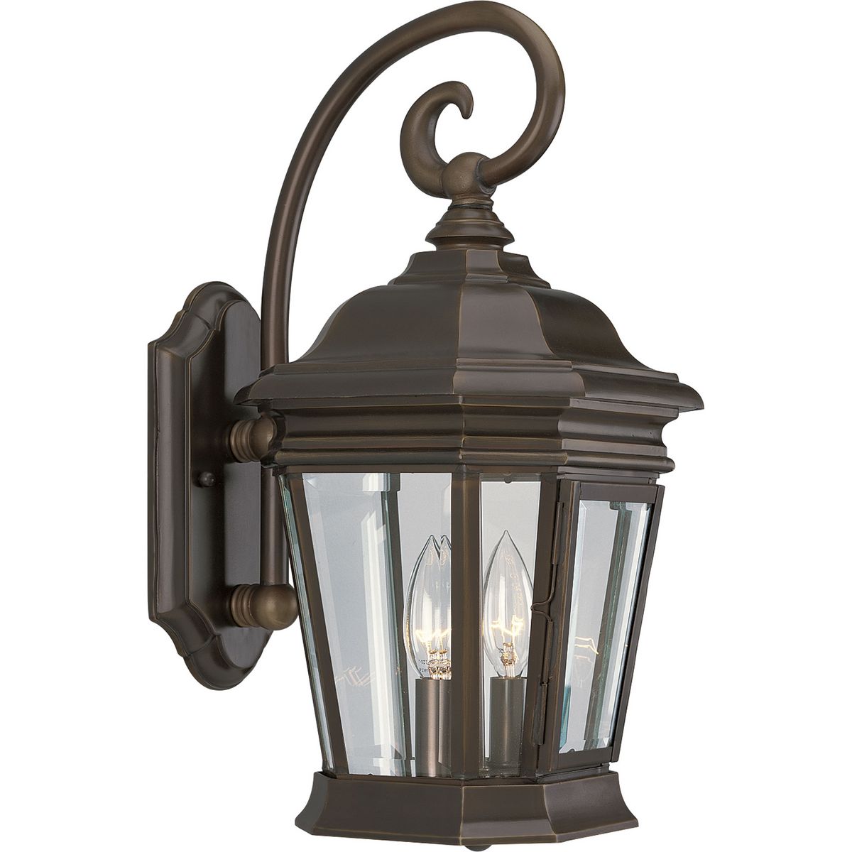 PROGRESS LIGHTING P5671-108 Oil Rubbed Bronze Crawford Collection Two-Light Wall Lantern