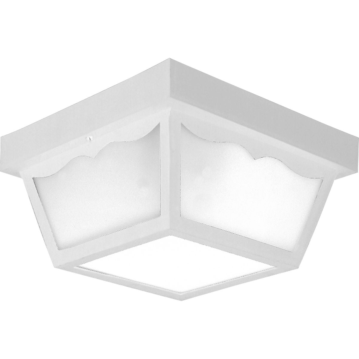 PROGRESS LIGHTING P5745-30 White Two-Light 10-1/4" Flush Mount for Indoor/Outdoor use