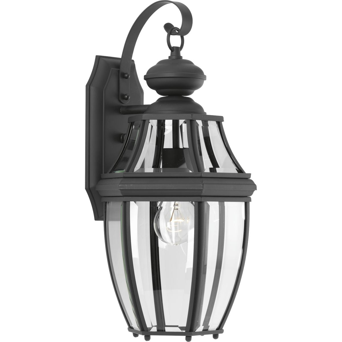 PROGRESS LIGHTING P6611-31 Textured Black New Haven Collection One-Light Medium Wall Lantern