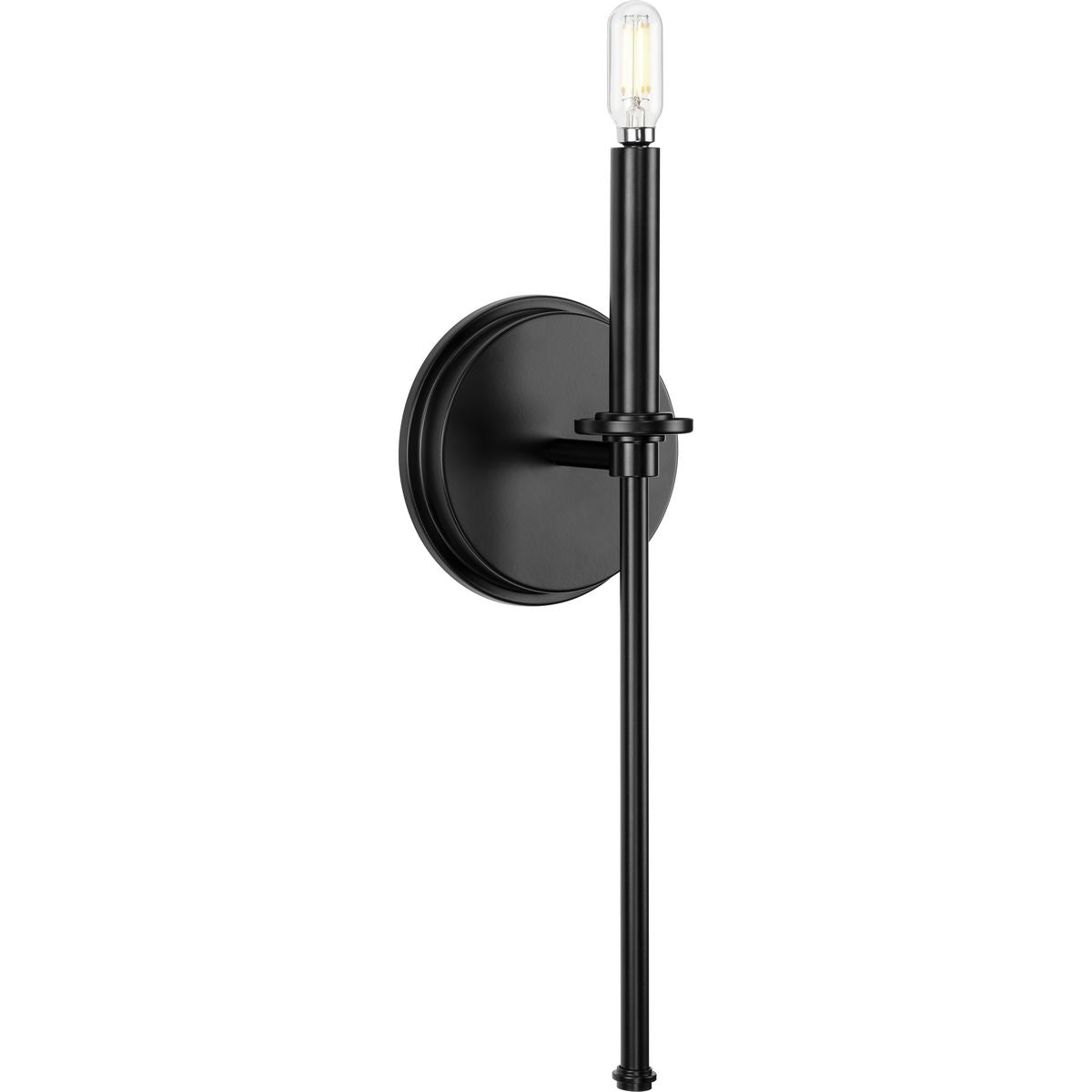 PROGRESS LIGHTING P710106-31M Matte Black Elara Collection One-Light New Traditional Matte Black Wall Light