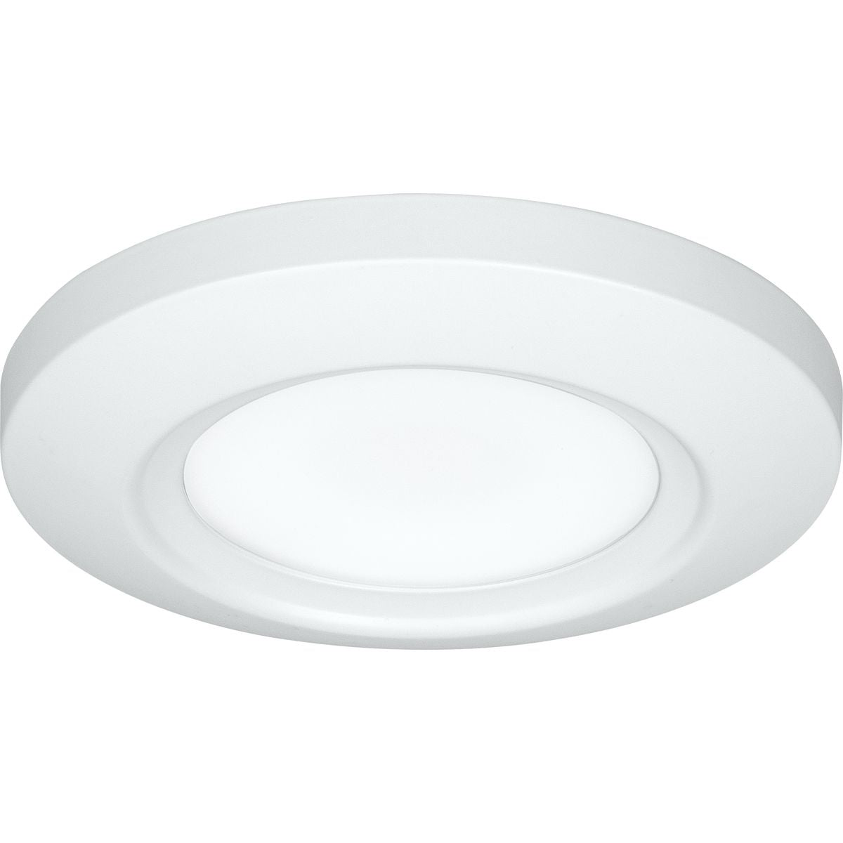 PROGRESS LIGHTING P810027-028-30 Satin White 5-1/2" Emblem Collection Surface Mount LED in White