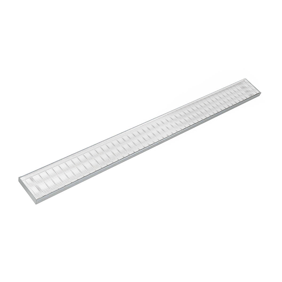 INFINITY DRAIN SAG 10096 MW SAG 100 96" S-PVC Series Complete Kit with 4" Wedge Wire Grate in Matte White