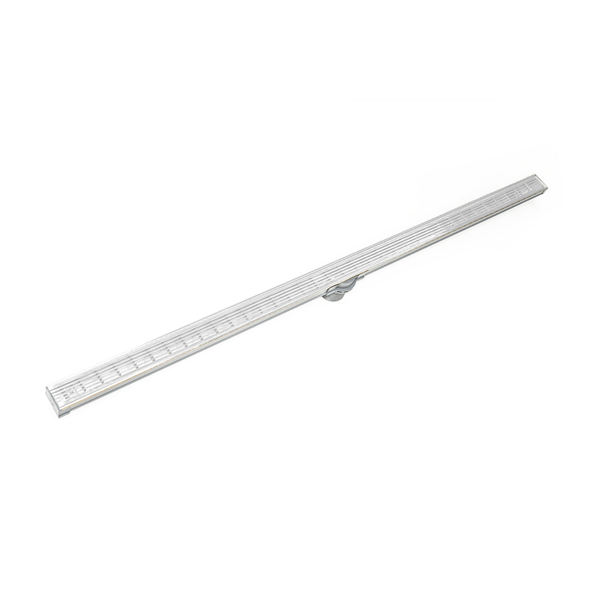 INFINITY DRAIN S-LAG 3848 MW S-LAG 38 48" S-PVC Series Low Profile Complete Kit with 1 1/2" Wedge Wire Grate in Matte White