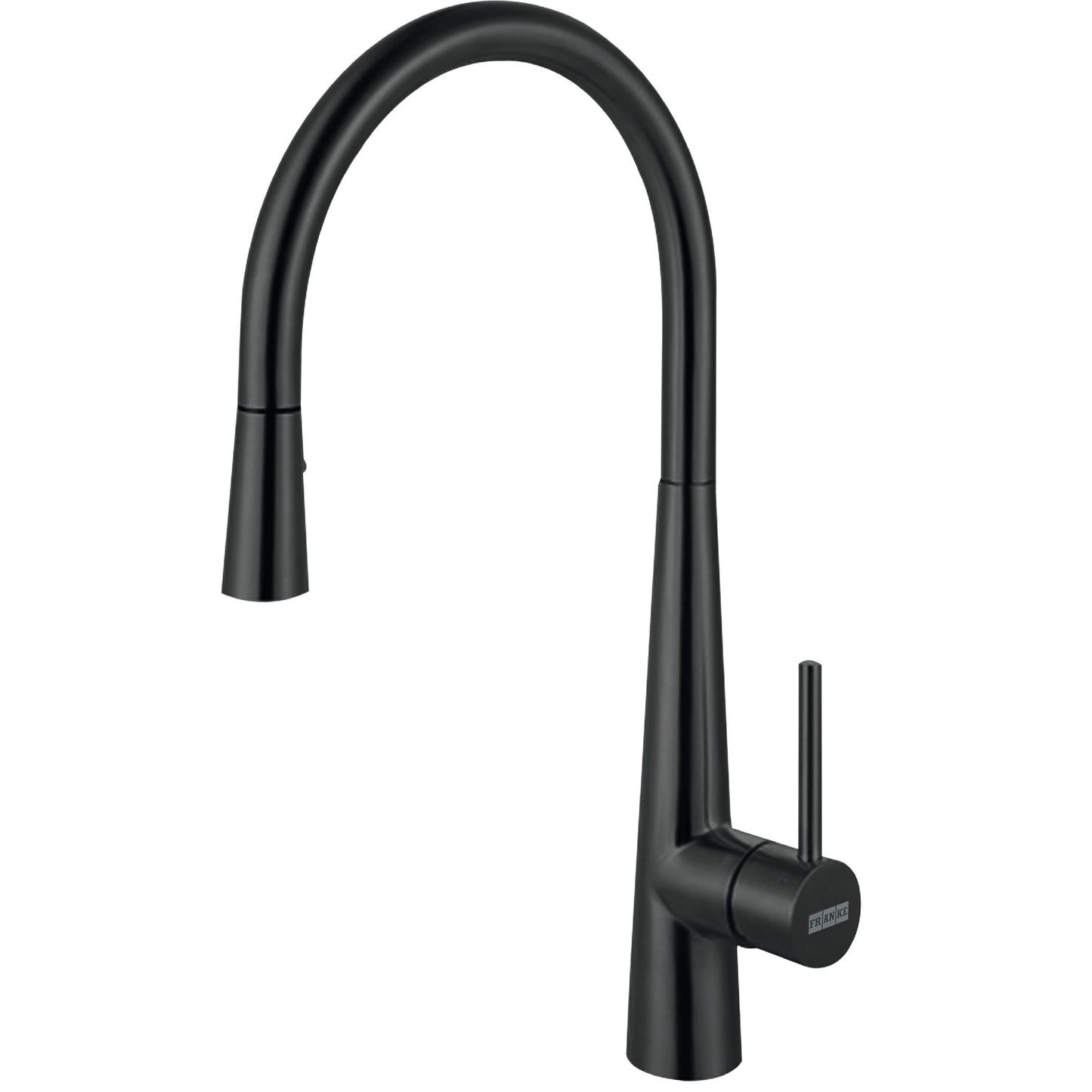 FRANKE STL-PD-IBK Steel 17.5-inch Single Handle Pull-Down Kitchen Faucet in Industrial Black, STL-PD-IBK
