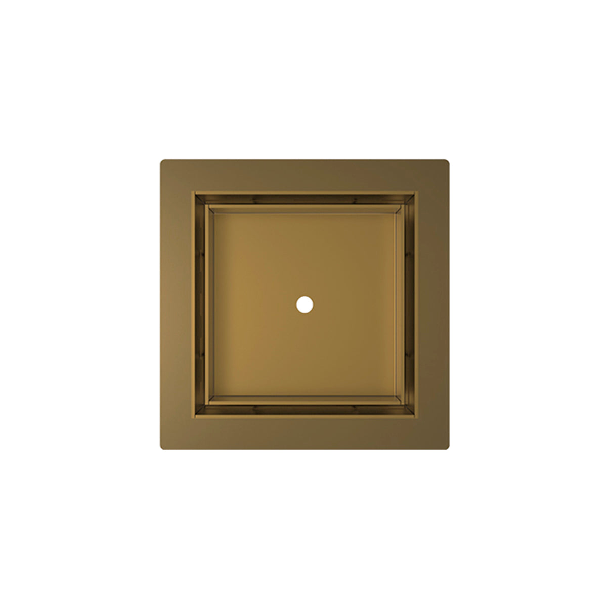 INFINITY DRAIN TLF 5 PB TDLF 5 5” x 5” Flanged Tile Drain Strainer for 3/8" tile with 2” Throat in Polished Brass