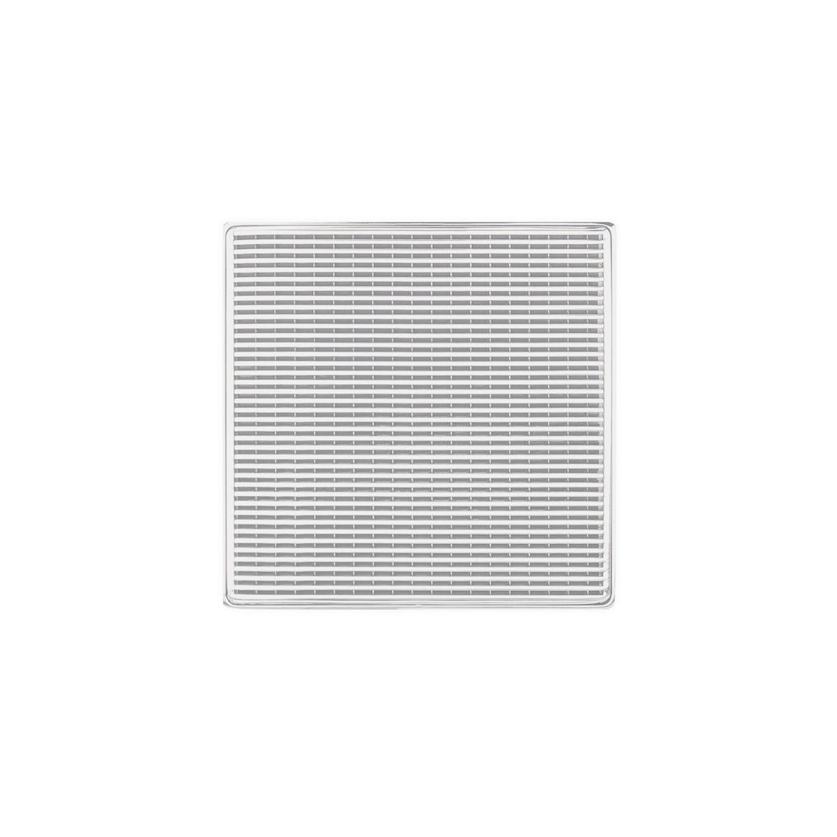 INFINITY DRAIN WD 5-3I MW WD 5 5" x 5" WD 5 High Flow Complete Kit with Wedge Wire Pattern Decorative Plate in Matte White with Cast Iron Drain Body, 3" No-Hub Outlet