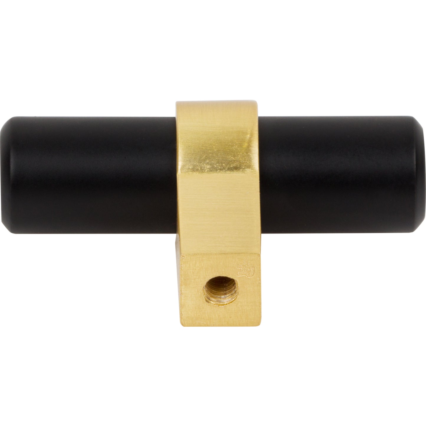 JEFFREY ALEXANDER 51MBBG Key Grande 2" Length Bar Knob - Matte Black w/Brushed Gold