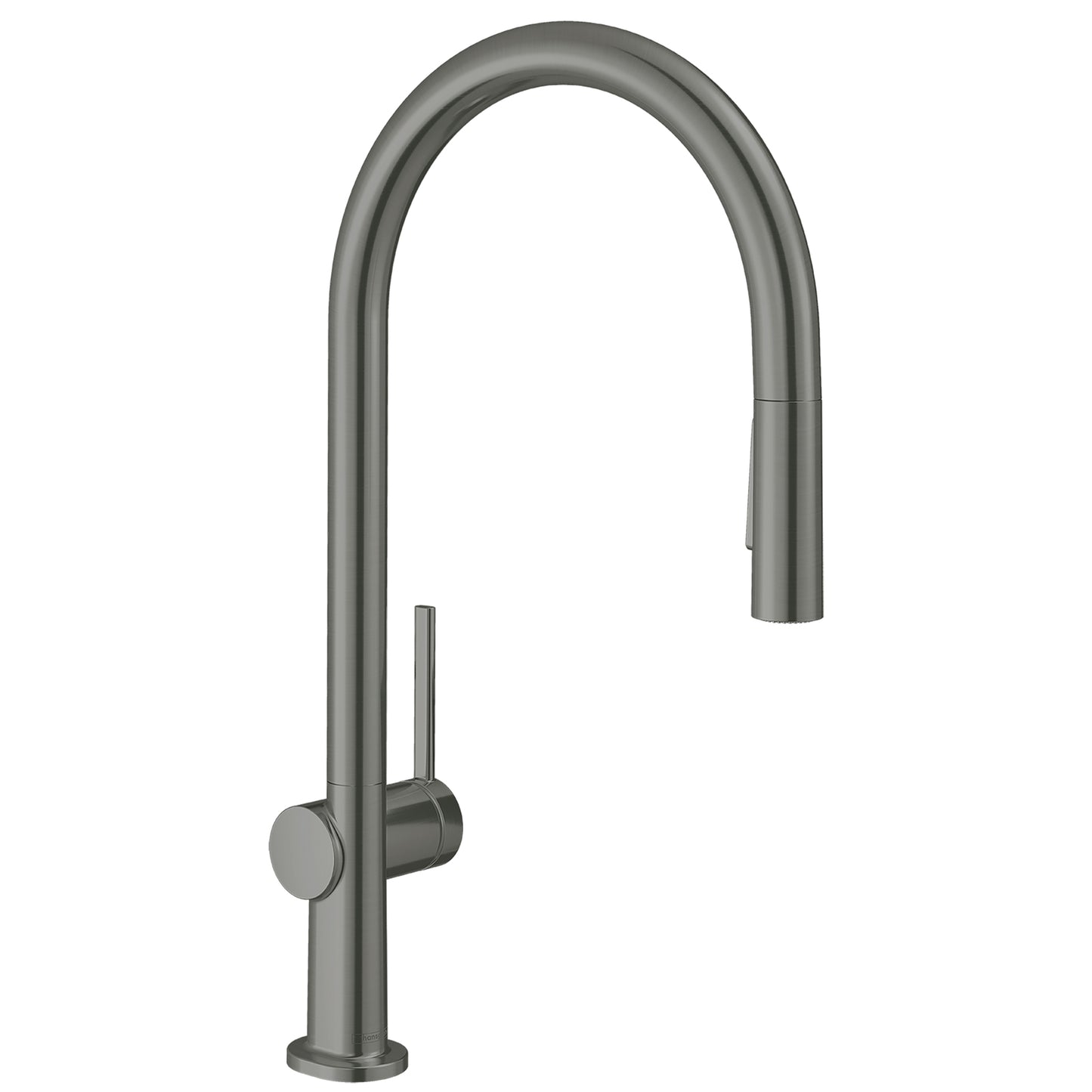 HANSGROHE 72800341 Talis N HighArc Kitchen Faucet, O-Style, 2-Spray Pull-Down, 1.75 GPM in Brushed Black Chrome