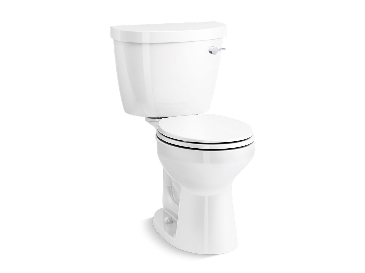 KOHLER K-31640-DRY-0 Cimarron Two-Piece Round-Front Toilet, 1.6 Gpf - White