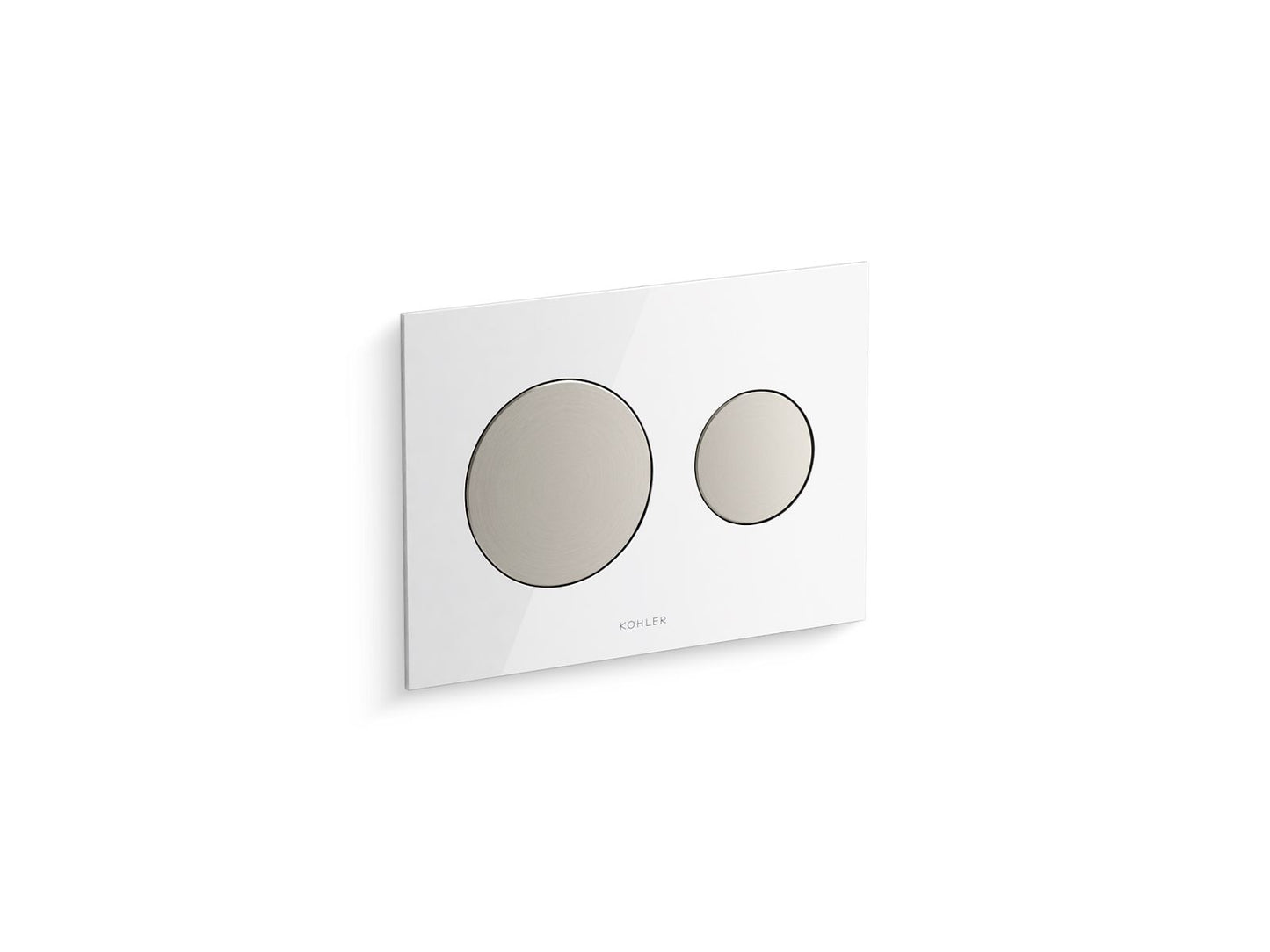 KOHLER Skim Dual-flush actuator plate for 2" x 4" in-wall tank and carrier system - White, K-23252-F-0