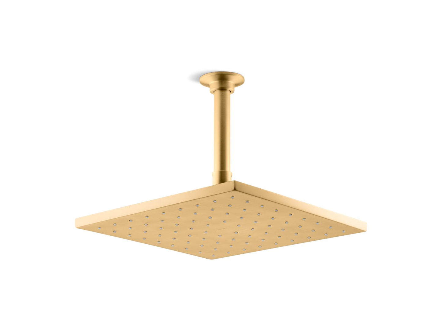 KOHLER Contemporary Square 10" single-function rainhead, 1.75 gpm - Vibrant Brushed Moderne Brass, K-13696-G-2MB
