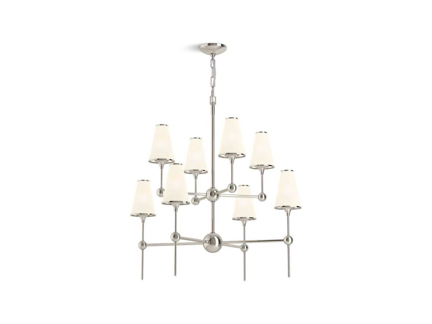 KOHLER K-27863-CH08-SNL Parohn 36" Chandelier In Polished Nickel