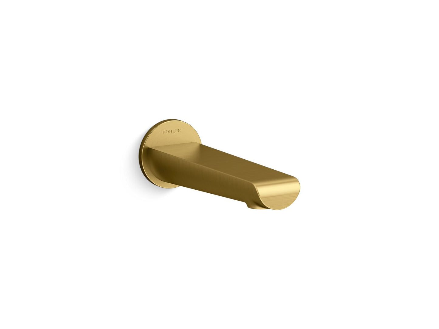 KOHLER Avid Wall-mount bath spout - Vibrant Brushed Moderne Brass, K-97021-2MB
