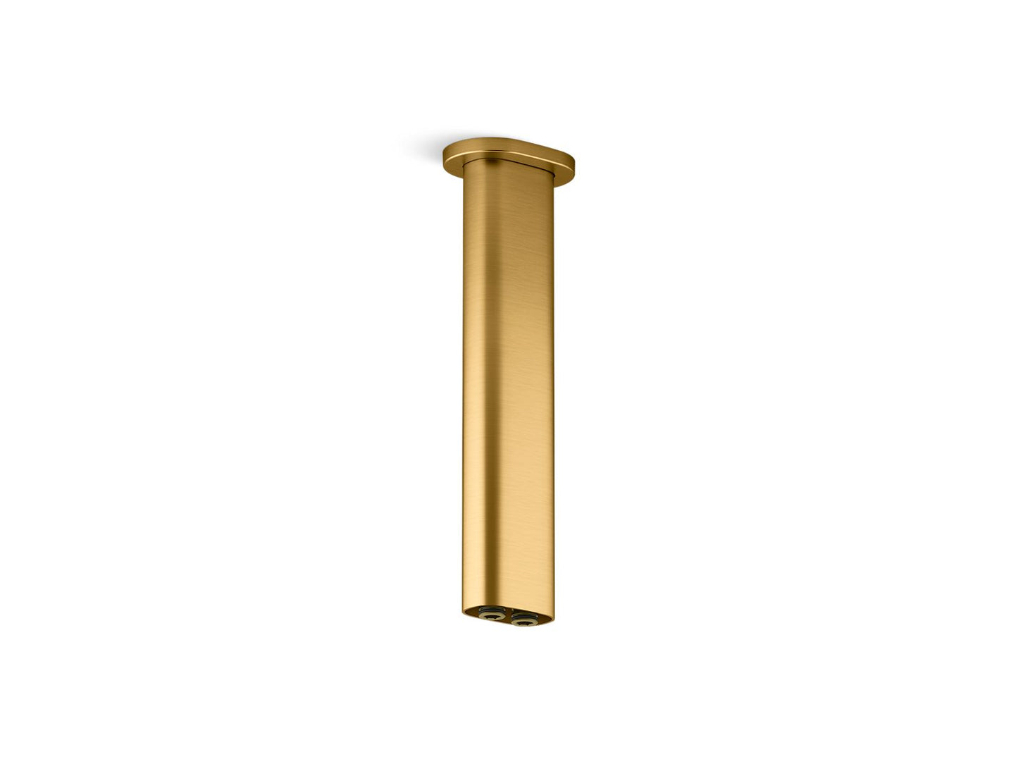 KOHLER Statement 10" ceiling-mount two-function rainhead arm and flange - Vibrant Brushed Moderne Brass, K-26326-2MB