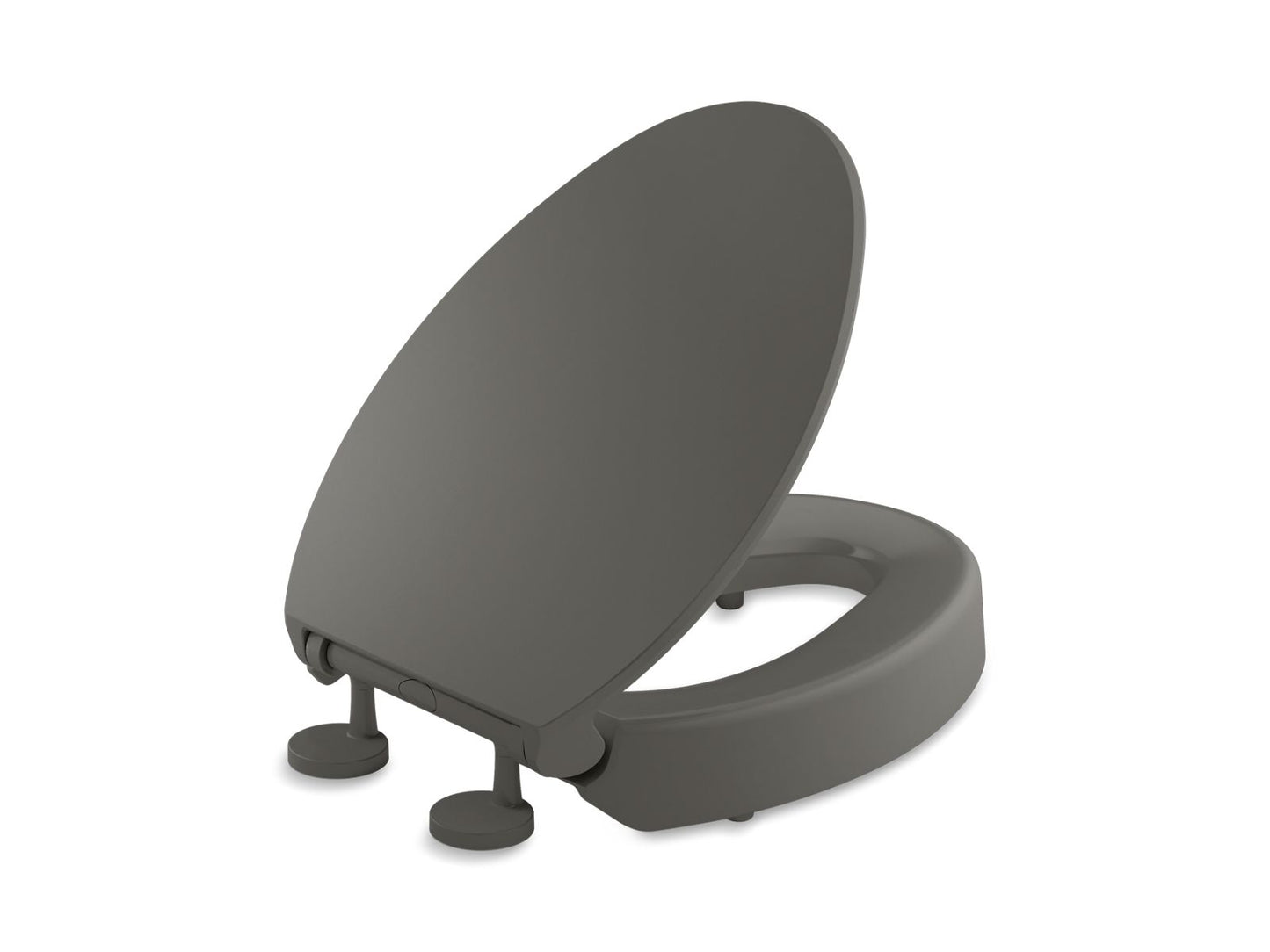 KOHLER K-25875-58 Elevated Quiet-Close elongated toilet seat - Thunder Grey
